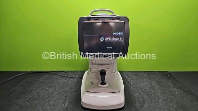 Nidek OPD-Scan III Refractive Power / Corneal Analyzer *Mfd 2014* (Powers Up With Error and White Screen - See Photos) *SN 440628*