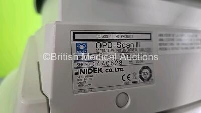 Nidek OPD-Scan III Refractive Power / Corneal Analyzer *Mfd 2014* (Powers Up With Error and White Screen - See Photos) *SN 440628* - 11