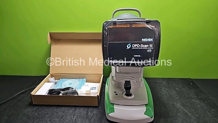 Nidek OPD-Scan III VS Refractive Power / Corneal Analyzer Ver 1.22.1 *Mfd 2019* with Accessories in Big Box (Powers Up) *SN 540063* *Pallet*