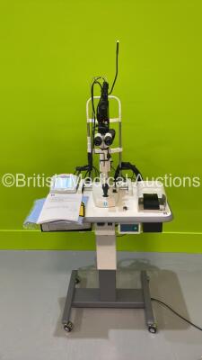 Nidek SL-1800 Ophthalmic Laser System Slit Lamp On Motorized Table With ...