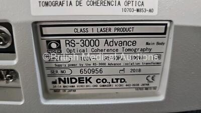 Nidek RS-3000 OCT RetinaScan Advance 2 Optical Coherence Tomography *Mfd 2018* (Powers Up) *SN 650956* - 13