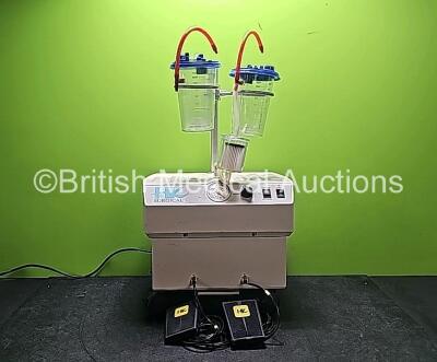 HK Surgical AP230-III Aspirator Pump on Wheels Including 2 x Footswitches and 2 x Medi-Vac CRD Suction Cups (Powers Up) *SN 08P100901* *BRI*