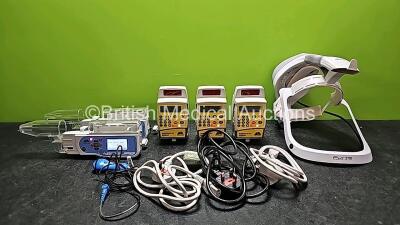 Mixed Lot Including 2 x CME Medical Ref 400-339S T PCA Pain Management Syringe Pumps (1 x Powers Up and 1 x No Power - Suspected Flat Battery), 3 x CME McKinley BodyGuard 545 Epidural Infusion Pumps with 3 x Pump Charger Docking Stations (All Power Up) an