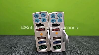 2 x GE Type E-PSMP-01 Modules *Mfd 2012* with ECG, SpO2, P1, P2, T1, T2 and NIBP Options *SN 6891396 / 6891349*