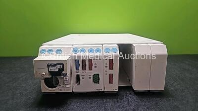 Job Lot Including 1 x GE Type E-PRESTN-00 Module with ECG, SpO2, T1, T2, P1, P2 and NIBP Options, 1 x GE Type E-CAiOV-00 Gas Module with Spirometry Option and D-fend Water Trap, 1 x GE Type E-PP-00 Module with P5 and P6 Options, 2 x Blank Modules and 1 x 