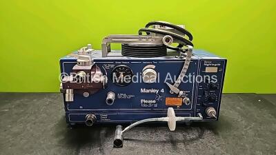 Blease Medical Manley MP4 Ventilator Ref 69300 with Blease Nightingale Ref 73102 *SN 0120992 / 0170792*