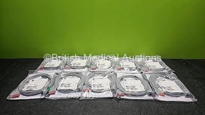 10 x Edwards Lifesciences TruWave Reusable Cables Model PX1800 Ref 896507021 *Unused - All Expired* *GH*