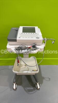 Edan SE-1200 Express ECG Machine on Stand with 10 Lead ECG Leads (Powers Up) *S/N 460016-M20309210006* **Mfd 2020**