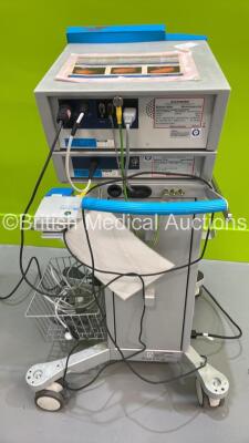 ConMed Beamer Mate Electrosurgical / Diathermy Unit Software Version V3.415 with ConMed Beamer Plus Argin Module Unit on Stand with Footswitch (Powers Up) - 4