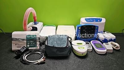 Mixed Lot Including 1 x Fisher & Paykel Airvo 2 Respiratory Humidifier (Powers Up and Damage Button - See Photos), 1 x Philips Respironics InnoSpire Deluxe Nebuliser, 1 x IQ Medical Star Dynamic Air Mattress (Powers Up), 1 x Philips Respironics Porta-neb 