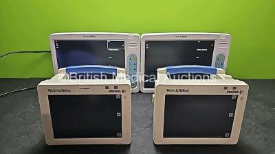 Job Lot Including 1 x Welch Allyn 1500 Patient Monitor Including SVC, EKG/ECG, SpO2, NIBP, IBP1 and IBP2 Options (Powers Up, Cracked Case and Missing Dial), 1 x Welch Allyn 1500 Patient Monitor Including EKG/ECG, SpO2, NIBP, IBP1 and IBP2 Options (Powers 