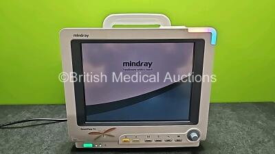 Mindray BeneView T5 Patient Monitor (Powers Up and Damaged Case - See Photos) *SN CM-0A114092*