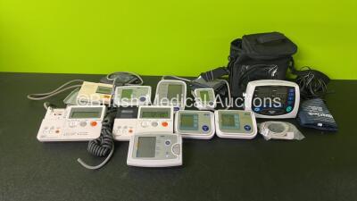 Job Lot of 10 x Various Digital Blood Pressure Monitors