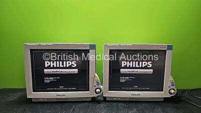 2 x Philips IntelliVue MP70 Anesthesia Patient Monitors (Both Power Up and Cracked Casings - See Photos)