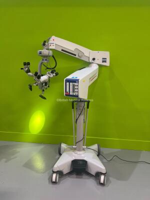 Zeiss OPMI Vario S8 Triple Operated Surgical Microscope with 3 x f170 Binoculars, 4 x 12.5x Eyepieces and 2 x 10x Eyepieces on S8 Stand (Powers Up with Good Bulb, Slight Damage to Screen - See Photo) *C*