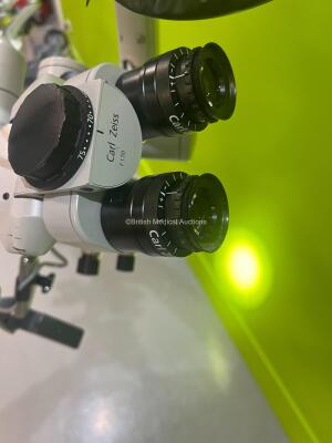 Zeiss OPMI Vario S8 Triple Operated Surgical Microscope with 3 x f170 Binoculars, 4 x 12.5x Eyepieces and 2 x 10x Eyepieces on S8 Stand (Powers Up with Good Bulb, Slight Damage to Screen - See Photo) *C* - 4