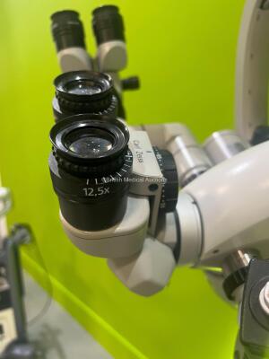 Zeiss OPMI Vario S8 Triple Operated Surgical Microscope with 3 x f170 Binoculars, 4 x 12.5x Eyepieces and 2 x 10x Eyepieces on S8 Stand (Powers Up with Good Bulb, Slight Damage to Screen - See Photo) *C* - 5