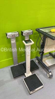 3 x Seca Stand on Scales and 1 x Eschmann ST 80 Trolley with Dual Footswitch *S/N 141026* - 3