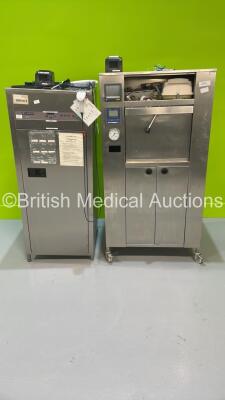 1 x Lancer FD8 Scope Drying Cabinet and 1 x Lancer FC2 ASRDU Scope Washer / Disinfector - Incomplete (Both Cut Power Supplies - Possible Spares and Repairs) *S/N 9M082074 / 7M011506*