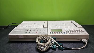 Job Lot Including 1 x HP Pagewriter 200i ECG Machine M1770A with 10 Lead ECG Leads (Powers Up) and 1 x HP Pagewriter 100 ECG Machine M1772A (Powers Up and Cracked Case - See Photos) *SN CNA4001816 / CNB2911340*