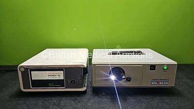 Mixed Lot 1 x Smith & Nephew Dyonics 25 Fluid Management System Ver 1.41 (Powers Up with Missing Cassette-See Photos) and 1 x Luxtec Model 9300XSP Light Source (Powers Up) *SN ZN01322 / 122703*