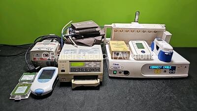 Mixed Lot Including 1 x Mitek VAPR3 Electrosurgical Unit (Powers Up), 1 x Sony Color Video Printer UP-21MD (Powers Up), 1 x Arjohuntleigh Flowtron Excel Pump (No Power), 1 x Philips Module Rack, 1 x Roche CoaguChek XS Plus Coagulation Meter (No Power - Su