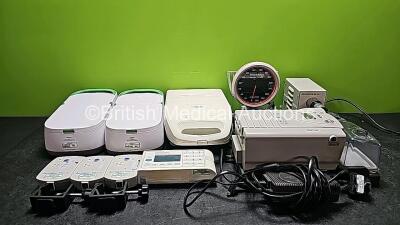 Mixed Lot Including 2 x Philips Respironics InnoSpire Nebulisers, 1 x Philips Respironics Porta-neb Nebuliser, 1 x Hemochron Signature Elite Whole Blood Microcoagulation System (Loose Case), 3 x Aerogen Pro-X Controllers, 1 x Welch Allyn BP Meter with Cud