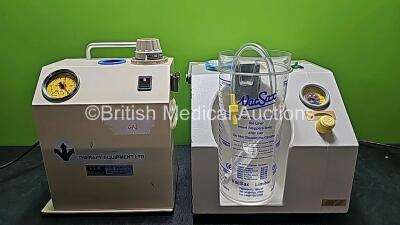 Job Lot Including 1 x Eschmann VP25 Suction Unit with Cup (Powers Up, Missing Cup Lid) and 1 x Therapy Equipment Ltd Model B105/420 Electric High Suction Unit (Powers Up) *LP*