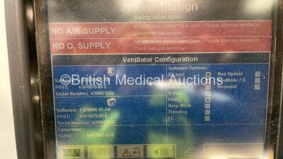 Nellcor Puritan Bennett 840 Ventilator System Software Version 4-070000-85-AN Running Hours 81918 with Hoses (Powers Up with 110V Power Supply - Power Supply Not Included) - 2