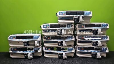 Job Lot Including 1 x CareFusion Alaris CC Syringe Pump (Powers Up), 1 x Cardinal Health Alaris CC Plus Syringe Pump (Powers Up) and 7 x CareFusion Alaris CC Plus Syringe Pumps (All Power Up)*SN 135056637 / 135056660 / 135056690 / 135053871 / 135051810 / 