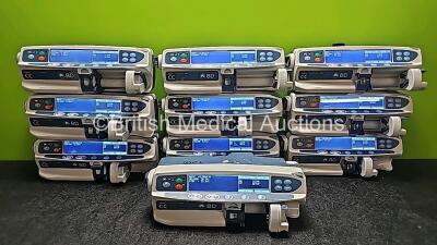 10 x CareFusion Alaris CC Guardrails Plus BD Syringe Pumps *9 x Mfd 2020* (All Power Up) *SN 372029715 / 372051611 / 372035014 / 372029632 / 372024335 / 372047820 / 372024341 / 372039976 / 370030380 / 372051612*