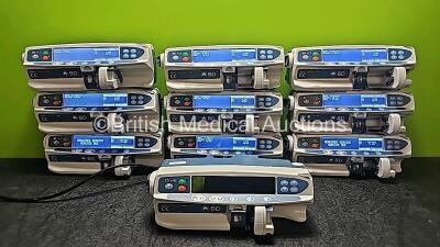 10 x CareFusion Alaris CC Guardrails Plus BD Syringe Pumps *9 x Mfd 2020* (9 x Power Up and 1 x Draws Power) *SN 372039968 / 372029633 / 372035016 / 372029645 / 372051618 / 372047817 / 372029710 / 370030370 / 372038311 / 372051621*