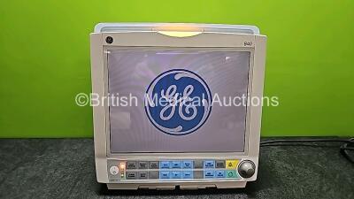 GE Carescape B40 Patient Monitor Including IBP1/IBP2, T1/T2, SpO2, ECG and NIBP Options (Powers Up, 1 x Missing Battery and Cracked Case - See Photos) *SN SG212260715WA* *W*