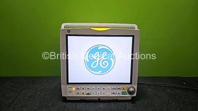 GE Carescape B40 Patient Monitor Including IBP1/IBP2, T1/T2, SpO2, ECG and NIBP Options (Powers Up and Cracked Case - See Photos) *SN SJF14272659WA* *W*