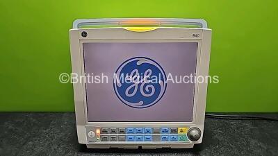 GE Carescape B40 Patient Monitor Including IBP1/IBP2, T1/T2, SpO2, ECG and NIBP Options (Powers Up, 1 x Missing Battery and Cracked Case - See Photos) *SN SG213061793WA* *W*