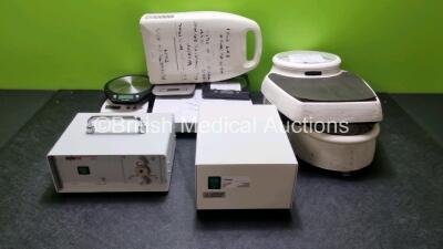 Mixed Lot Including 1 x Explorent Light Source, 1 x Biosense Power Supply Unit, 1 x Profile Porta-Neb Nebulizer and Various Weighing Scales Including 1 x Hanson, 2 x Accu weight, 2 x Salter and 3 x Seca