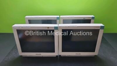 4 x Philips IntelliVue MP70 Patient Monitors (All with Cracks In Casing)