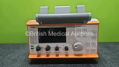 Drager Oxylog 3000 Transport Ventilator Ref 2M86955-16 (No Power and No Power Supply - Missing Caps From Dials - See Photo) *SN SSAL-0143*