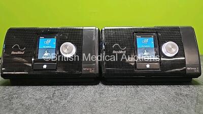 Job Lot Including 1 x ResMed Lumis 150 VPAP ST Unit *Mfd 2021* (Powers Up and Missing Humidifier Chamber - See Photo), 1 x ResMed Airsense 10 Autoset CPAP Unit (Powers Up and Missing Humidifier Chamber - See Photo), 2 x ResMed Airsense 10 Elite CPAP Units - 4