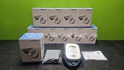 10 x Omron M2 Automatic Upper Arm Blood Pressure Monitors in Box (All Power Up with E1 Error - See Photo) *SN 202301038335N / 202301038333N / 202301038336N / 202301038340N / 202301038339N / 202301038331N / 202301038337N / 202301038332N / 202301038334N / 2