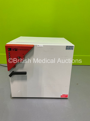 Binder BD53 Incubator (Powers Up - Missing Dial - See Pictures) *07-28746*