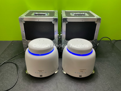 2 x Genesig Q32 GEN 2 PCR Machine with 2 x Power Supplies in Transport Cases (Both Power Up)