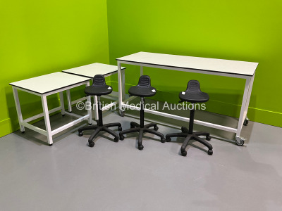 3 x Table Form Trespass Tables with 3 x Chairs