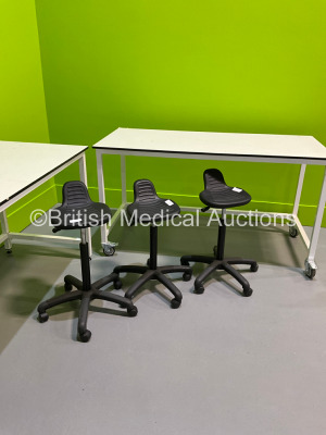 2 xTable Form Trespa Tables with 3 x Chairs - 3