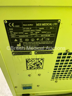 MDS Medical LF-22L-II Steam Sterilizer (Powers Up) - 4