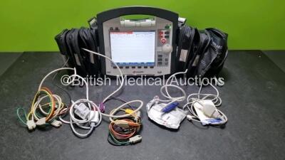 GS Corpuls3 Slim Defibrillator Ref : 04301 (Powers Up) with Corpuls Patient Box Ref : 04200 (Powers Up) with Pacer, Oximetry, ECG-D, ECG-M, CO2, CPR, NIBP and Printer Options, 4 and 6 Lead ECG Leads, Hose, Paddle Lead, CO2 Cable, 3 x Batteries and Corpuls