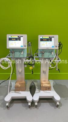 2 x Aeonmed VG70 Ventilators Software Version 2.00 - Running Time - 38 Mins and 20 Mins with Hoses (Both Power Up) *S/N VG70 (E) XZZT15016 / VG70 (E) XZZS32385*