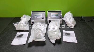 2 x Lowenstein Medical Prisma VENT50-C Ventilator (Like New In Box) With Stand, Carry Case and Breathing Hose *Stock Photo*