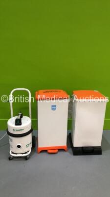 2 x Clinical Waste Bins and 1 x deSoutter CLean Cast System (Powers Up - Incomplete)