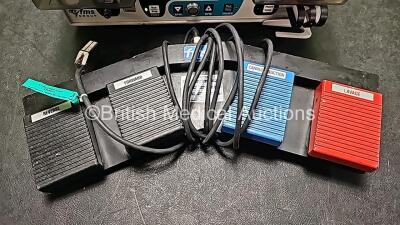 FMS Duo+ Fluid Management System Ref 284580 with Footswitch (Powers Up and Damage to Case - See Photos) *SN F39AX1602 / 0703F3765* - 3